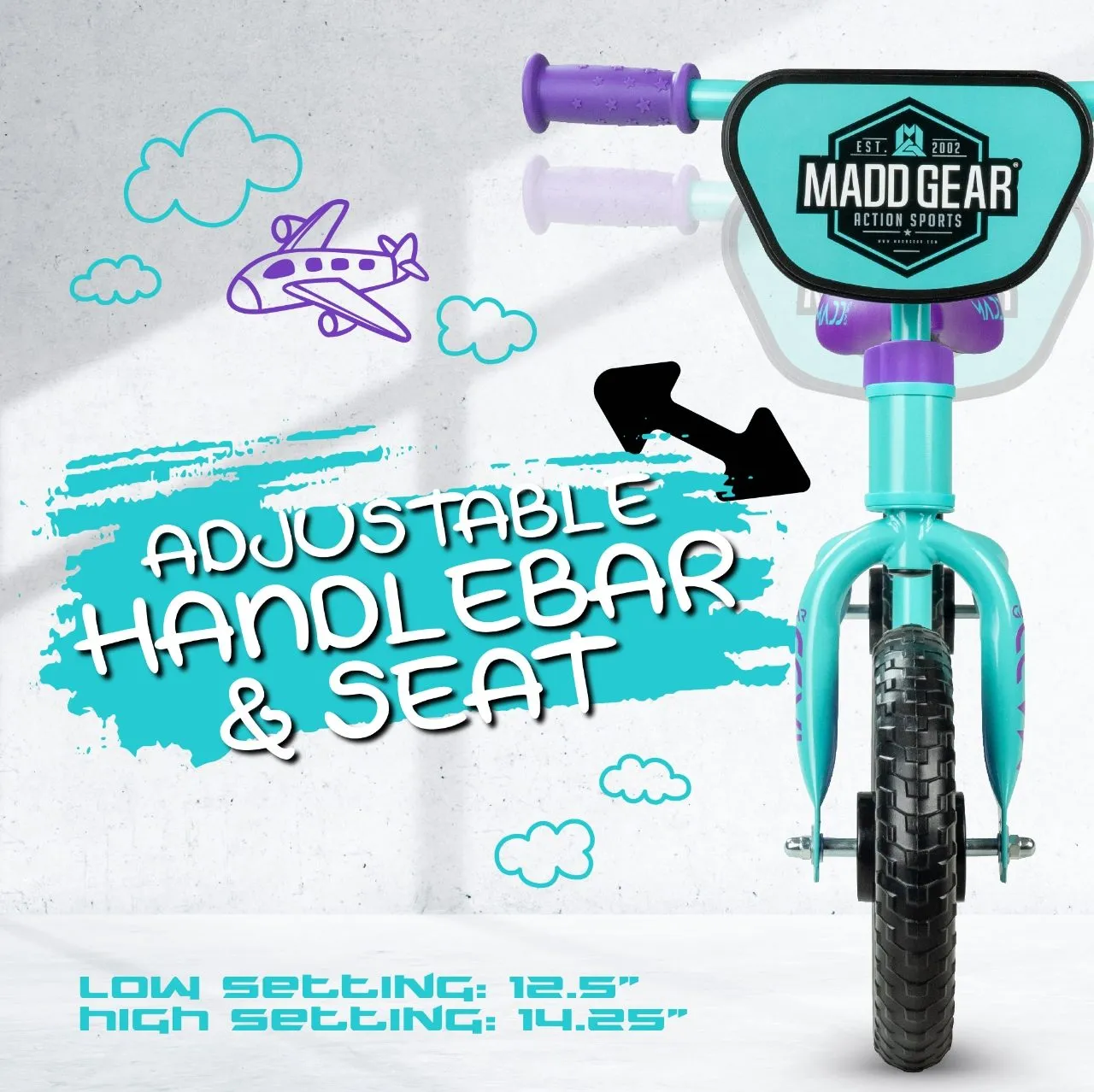 Madd My 1st BMX Balance BIke - Teal / Purple