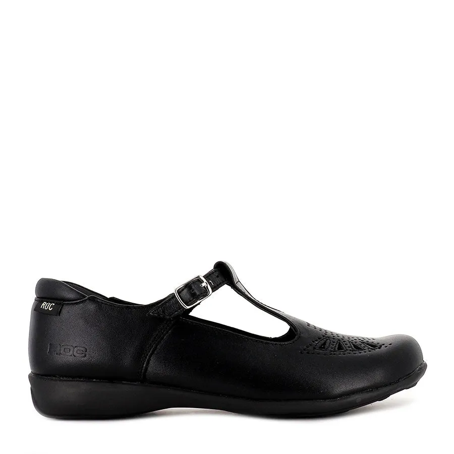 MANGO SNR - BLACK LEATHER