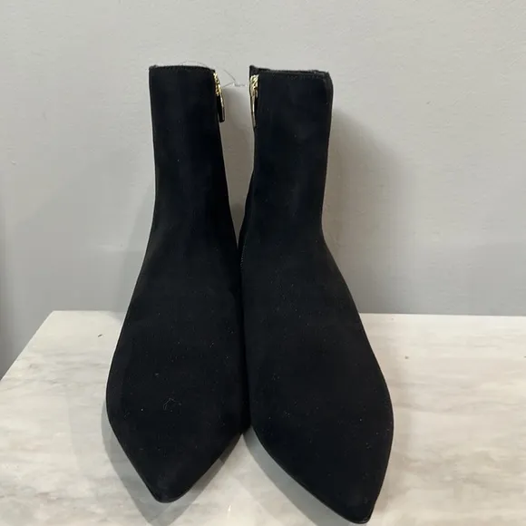 Marc Fisher Black Suede Pointy Toe Ankle Booties Size 6.5