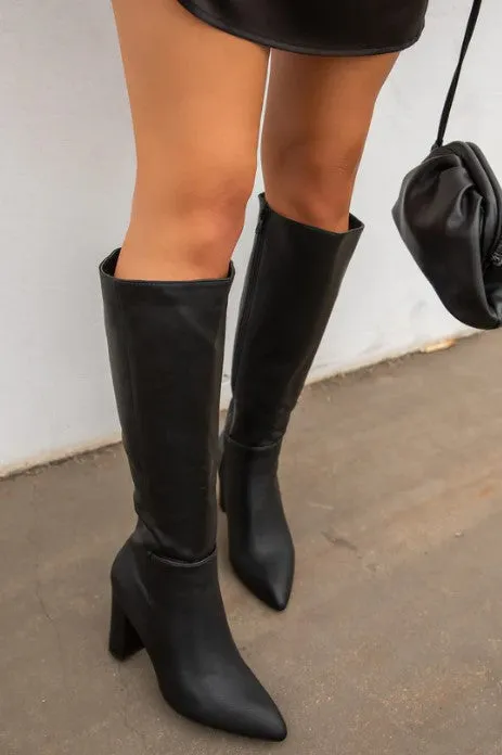 Melanie Knee High Boot- White PU
