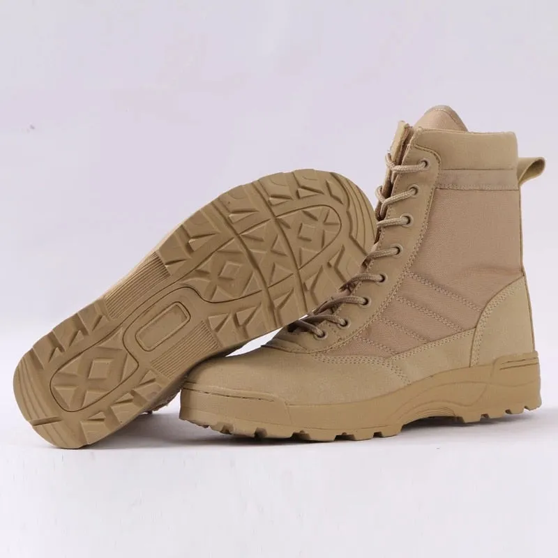 Mens Big Size Military Ankle Boots