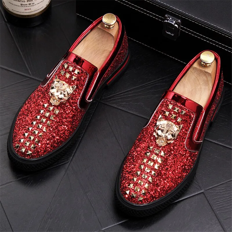 Men's Casual  Shining Diamond Flats