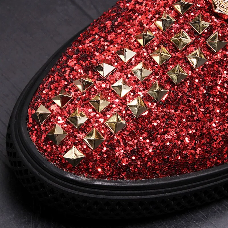 Men's Casual  Shining Diamond Flats