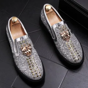 Men's Casual  Shining Diamond Flats