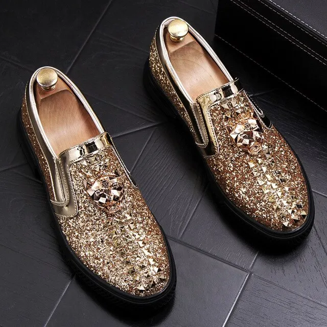 Men's Casual  Shining Diamond Flats