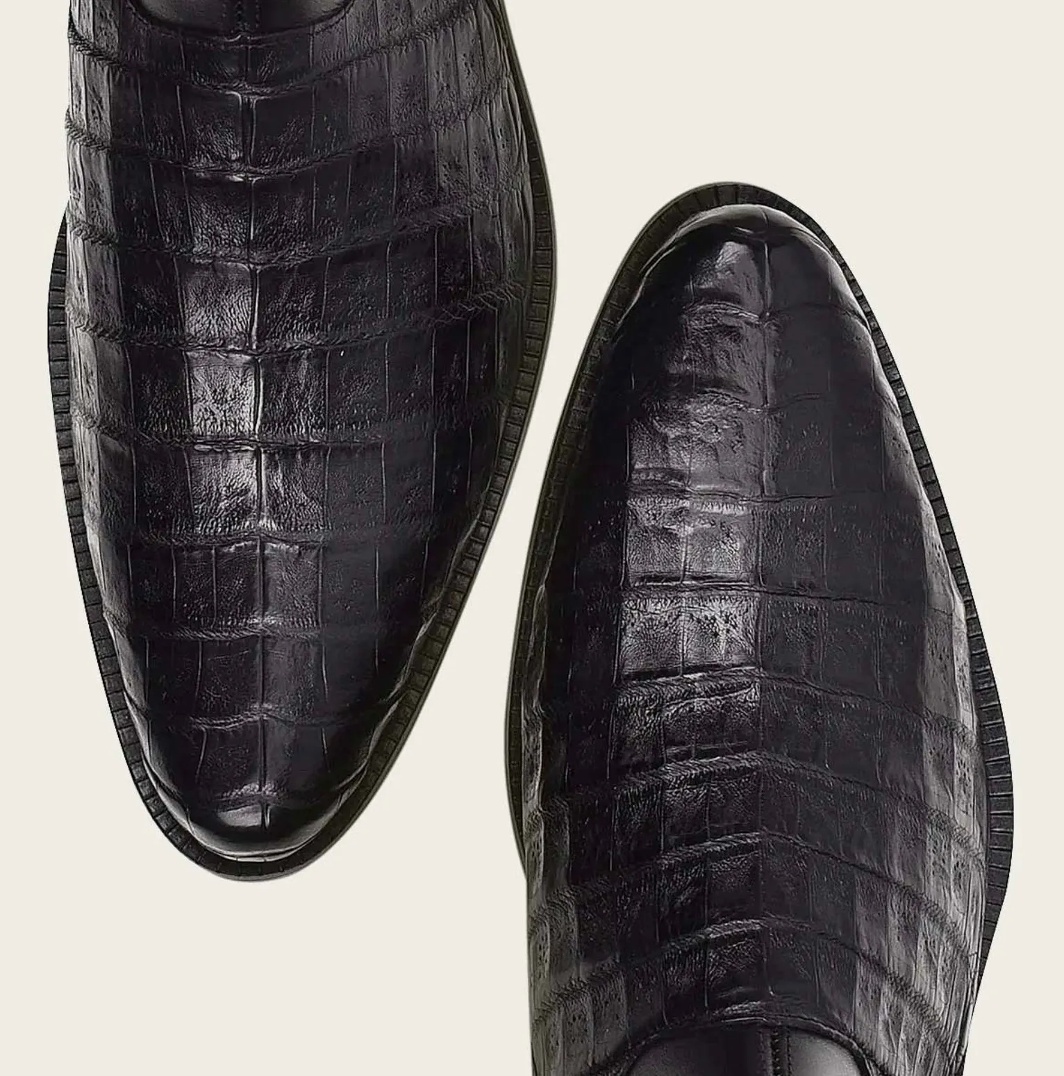 Men’s Cuadra Black Caiman Belly Ankle Boots FC656