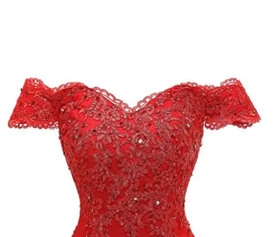 Mermiad Off The Shoulder Beaded Red Best Prom Dresses Evening Dresses for Women