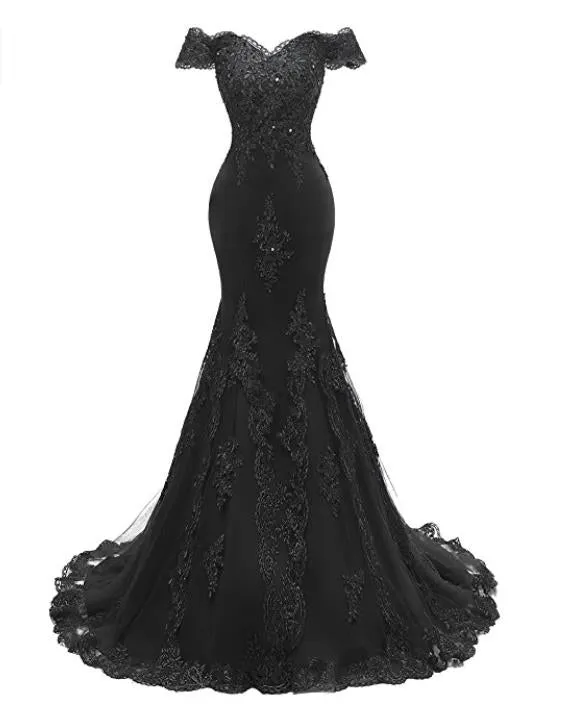 Mermiad Off The Shoulder Beaded Red Best Prom Dresses Evening Dresses for Women