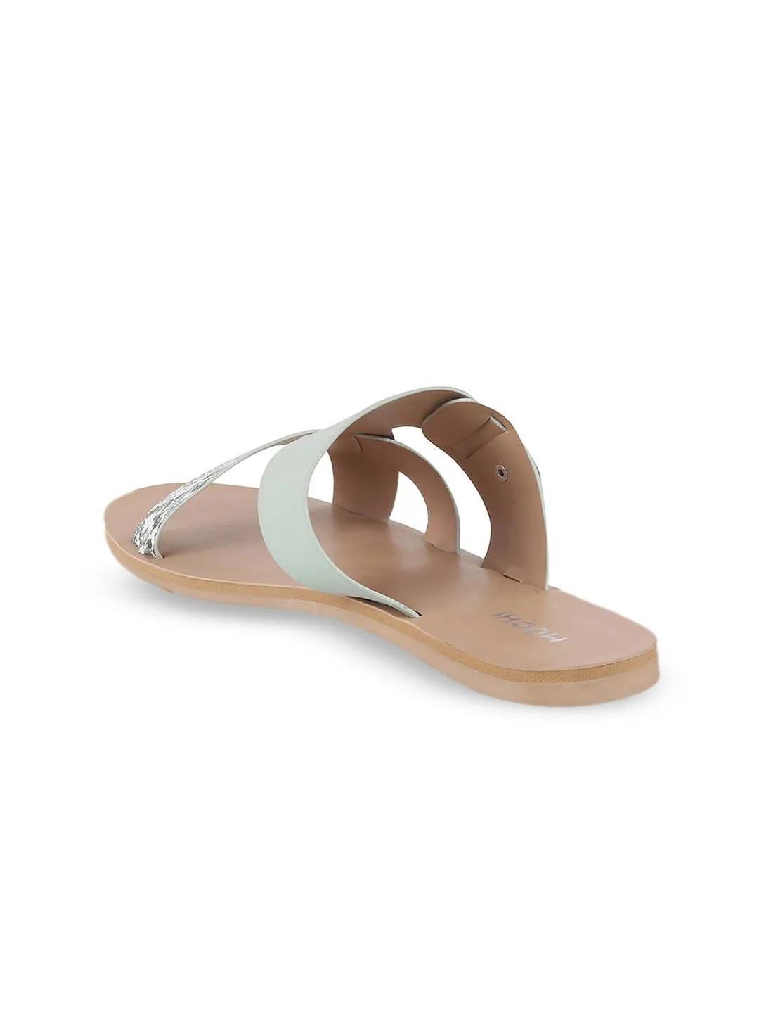 Mochi Embellished Open Toe Flats