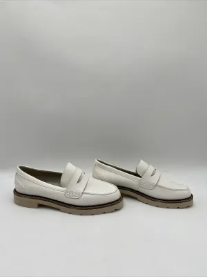 NWOB Women’s Anne Klein Everly Penny Loafers White Size 7.5M - Like New