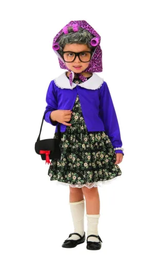 Old Lady Little Girls Fancy Dress Costume