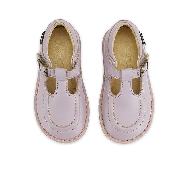 Parker T-Bar Kids Shoe Lilac Leather