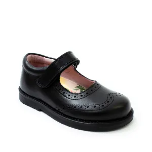 Petasil School Shoes | Claret | Black Leather