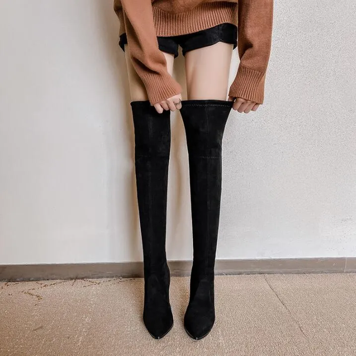 Petite Size 3 High Heel Over Knee Long Boots GS224