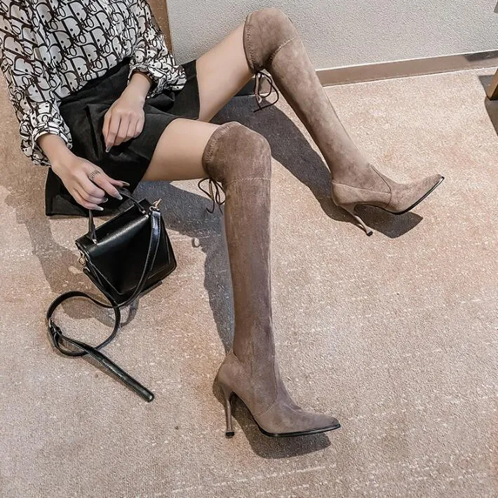 Petite Size 3 High Heel Over Knee Long Boots GS224