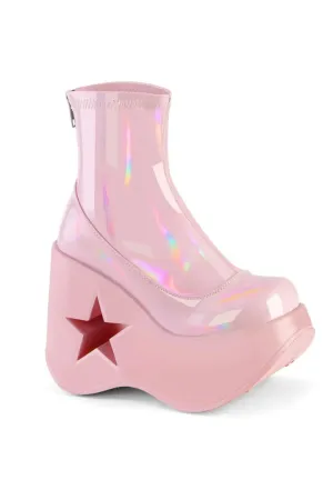 Pink Star Platform  Ankle Boots