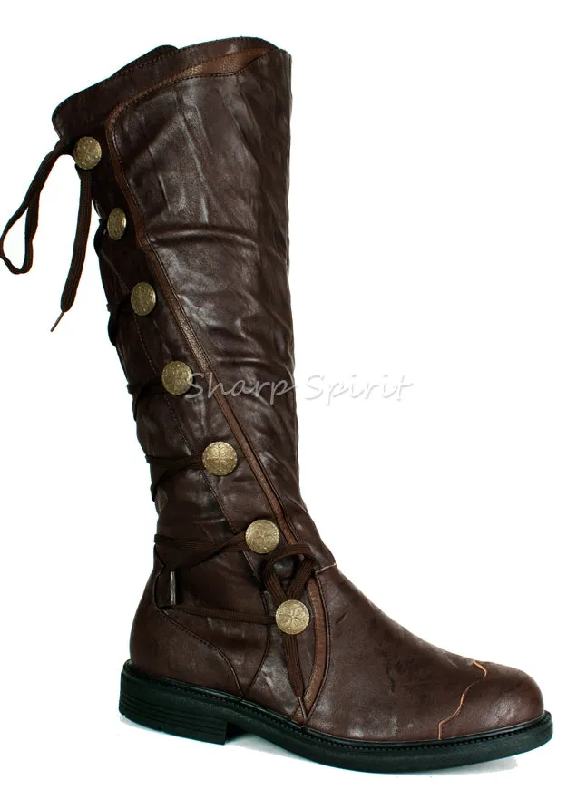 Pirate Warrior Soldier Combat Military Gothic Mens Boots