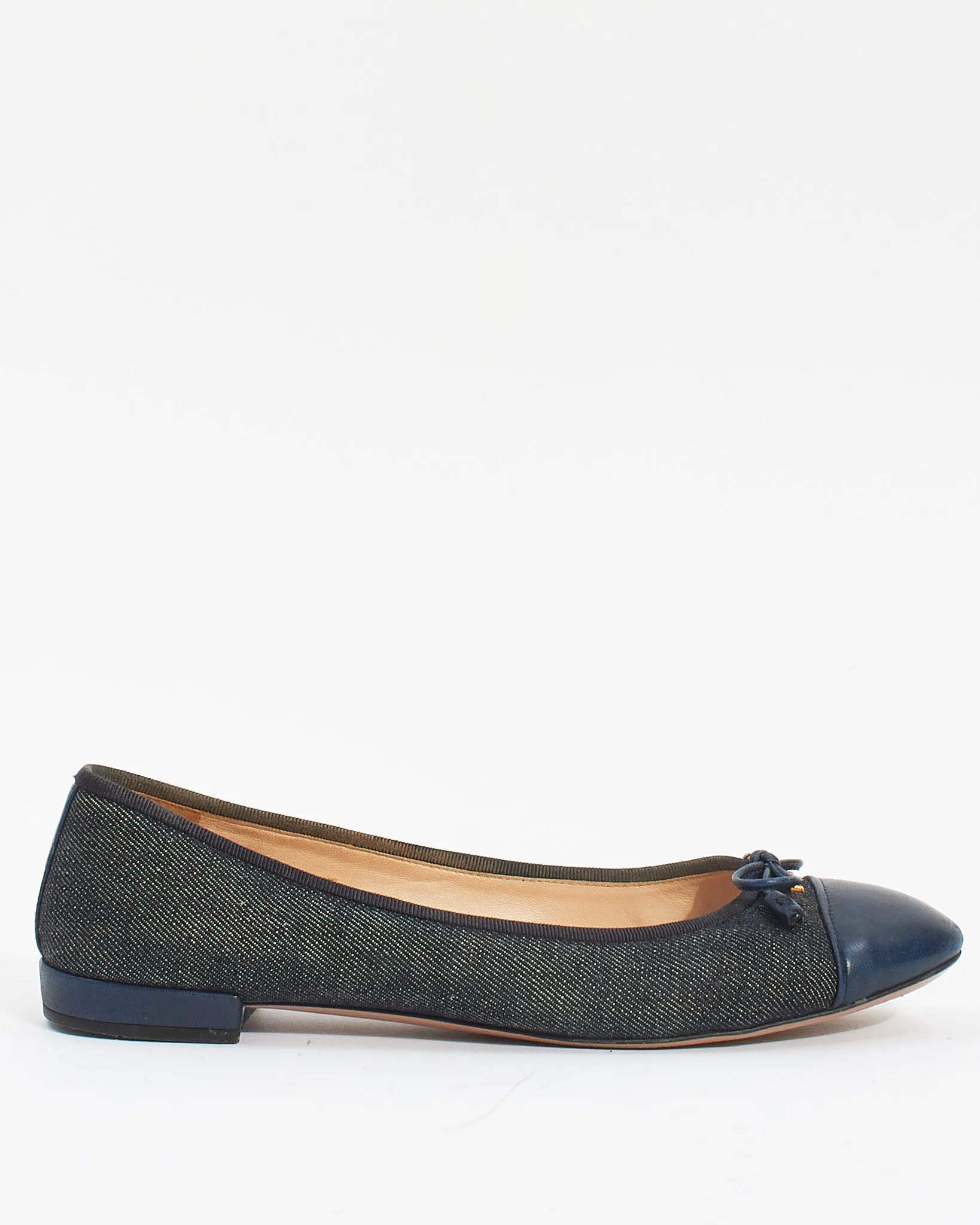 Prada Blue Denim Ballerina Flats - 37.5