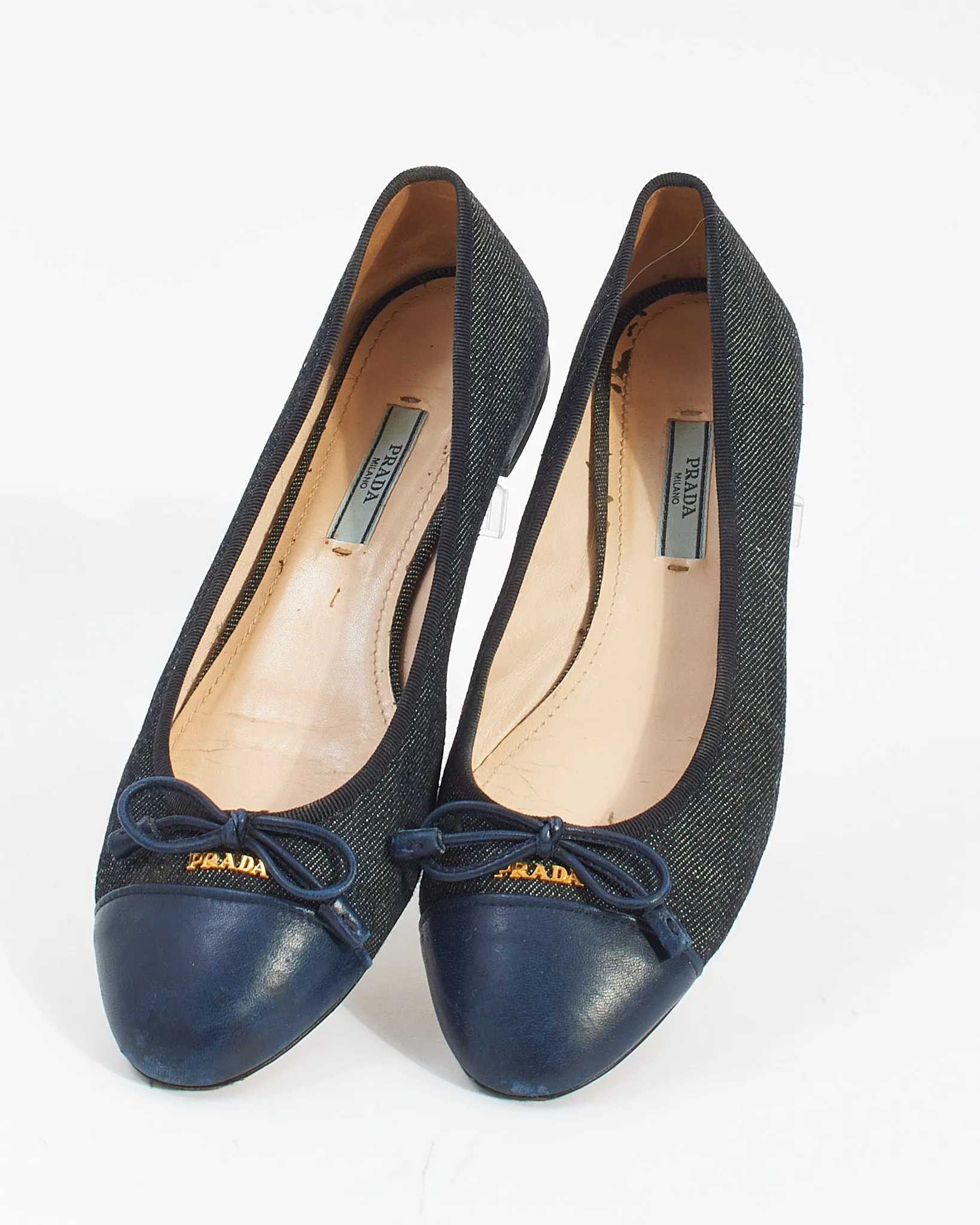 Prada Blue Denim Ballerina Flats - 37.5