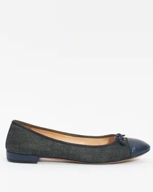 Prada Blue Denim Ballerina Flats - 37.5