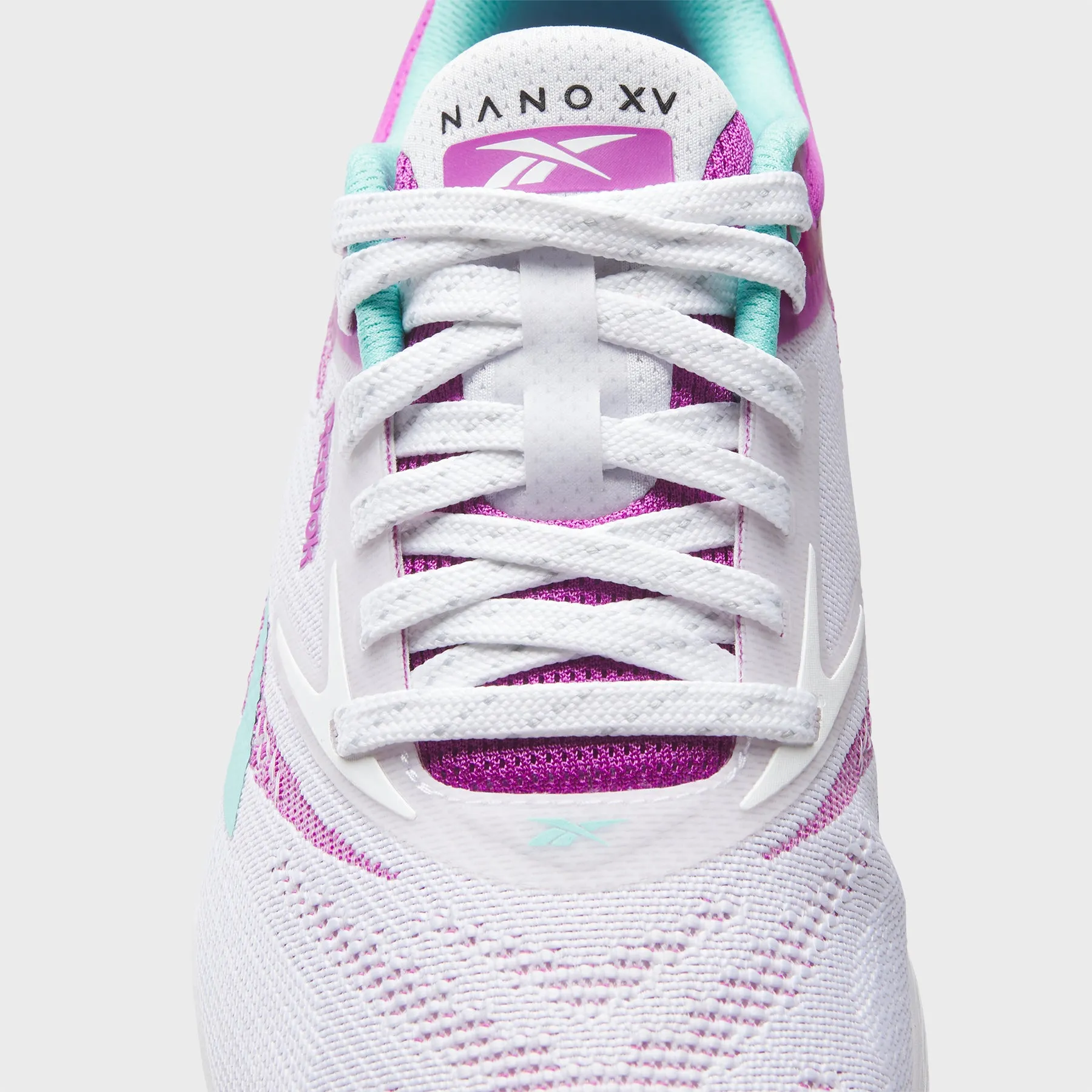 REEBOK - NANO X5 - WOMEN'S - FTW WHITE/PURPLE RAVE/AI AQUA