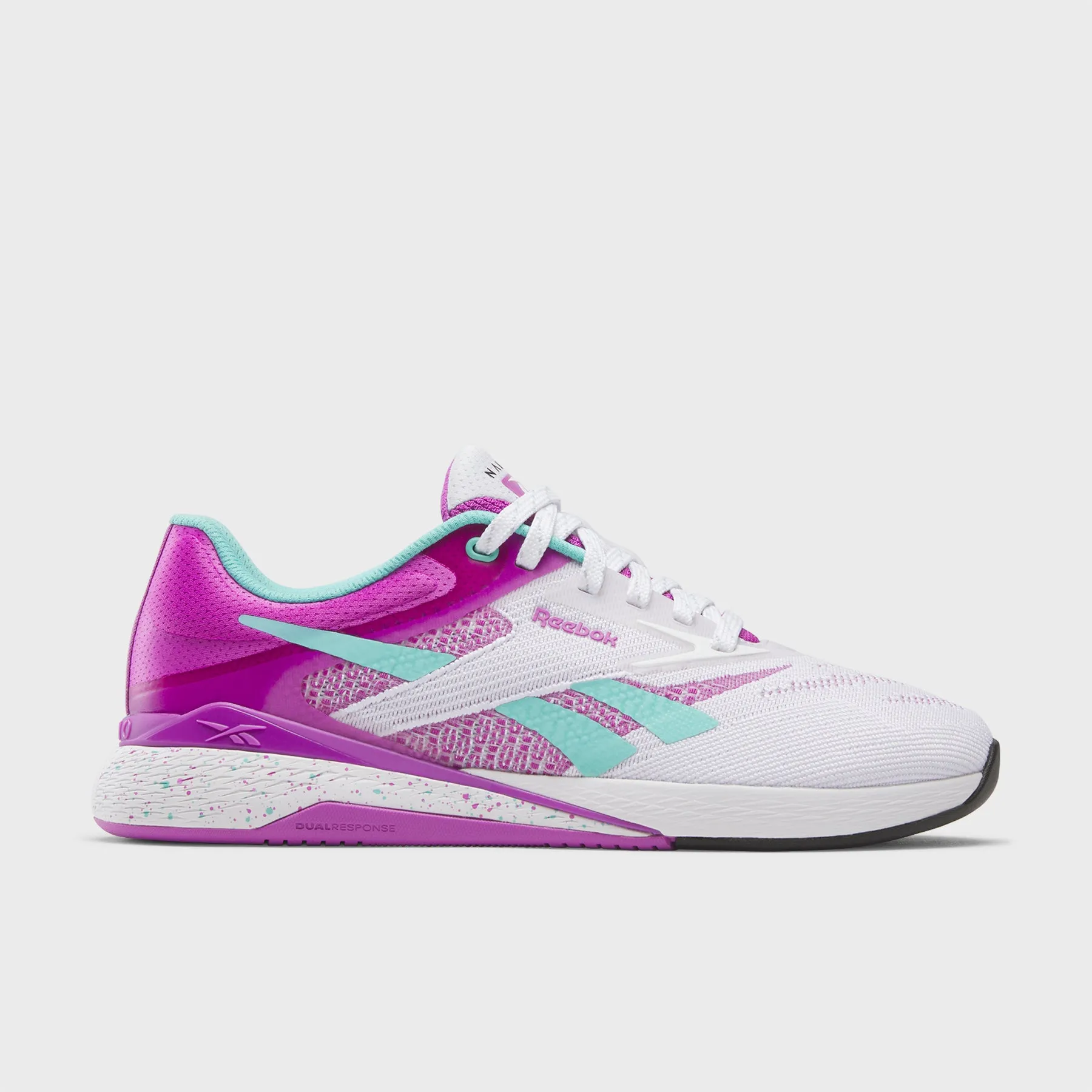 REEBOK - NANO X5 - WOMEN'S - FTW WHITE/PURPLE RAVE/AI AQUA