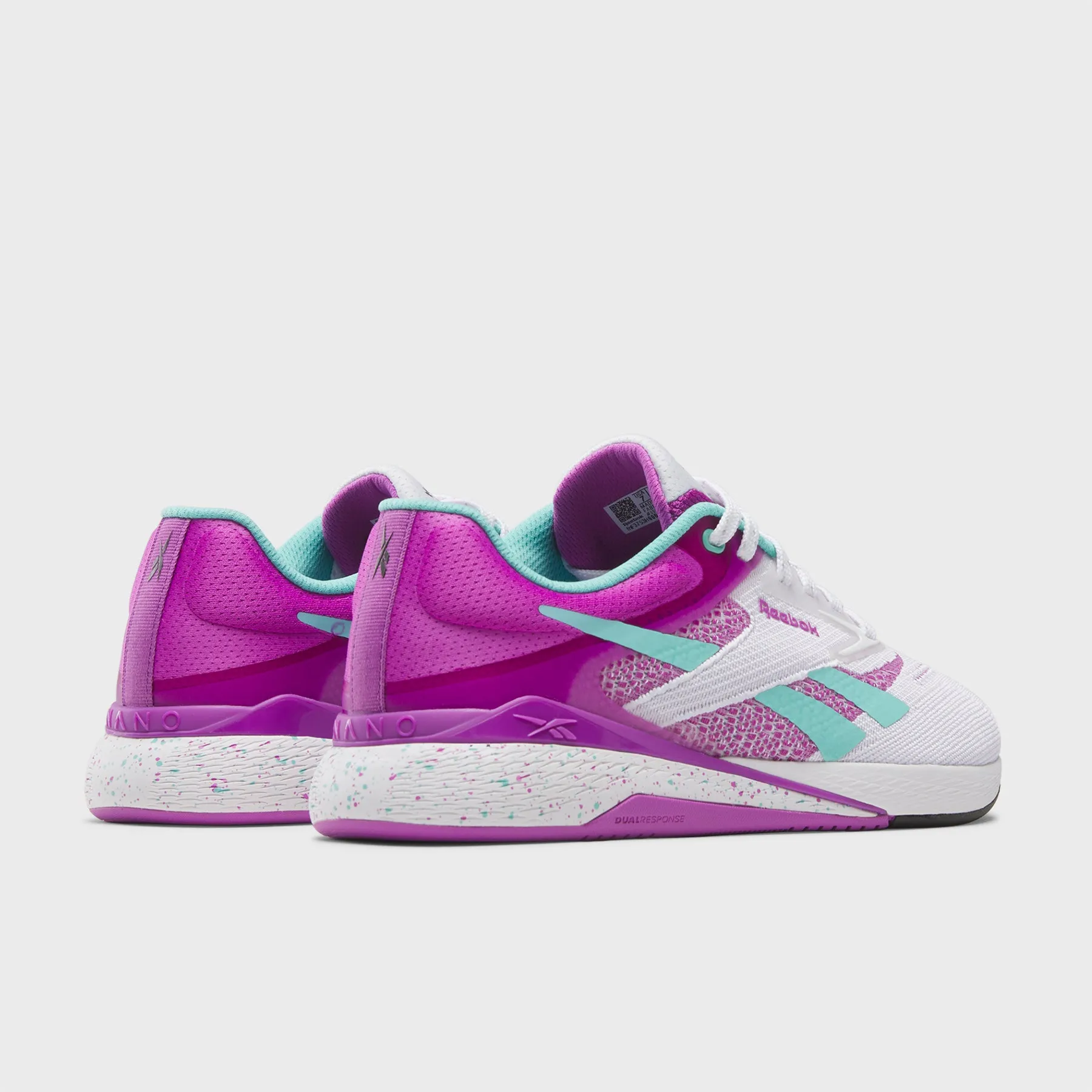 REEBOK - NANO X5 - WOMEN'S - FTW WHITE/PURPLE RAVE/AI AQUA