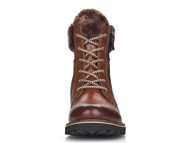 Remonte Casual Ankle Boot With Shearling Trim Muscat