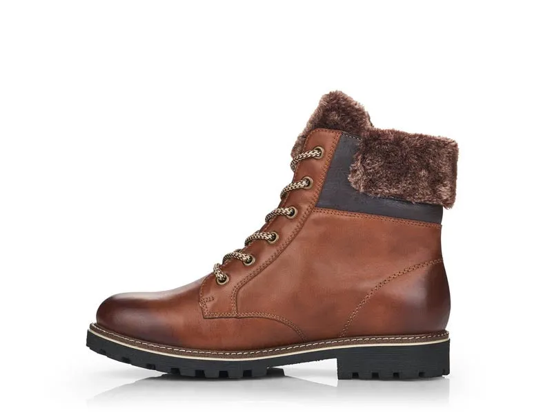 Remonte Casual Ankle Boot With Shearling Trim Muscat
