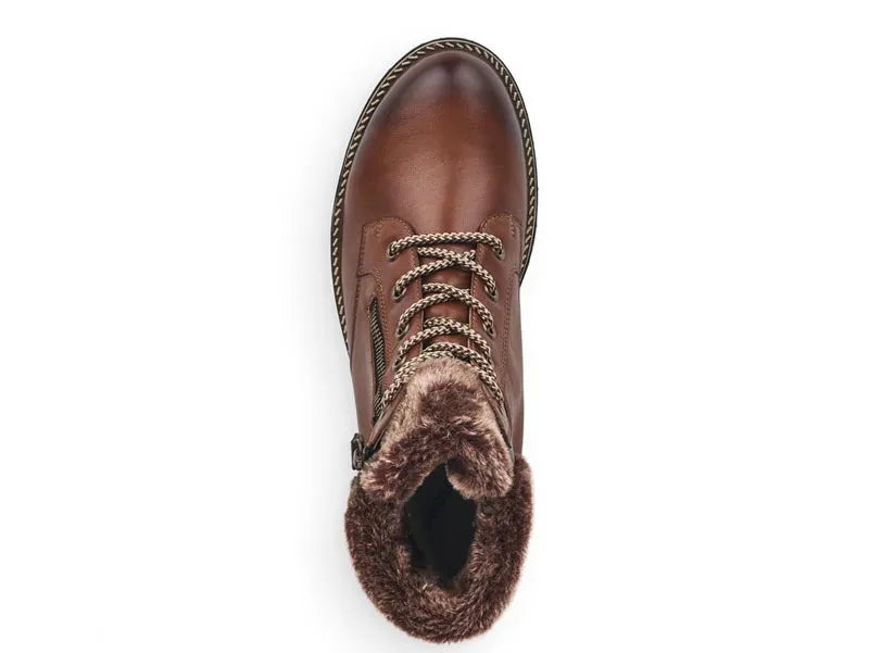 Remonte Casual Ankle Boot With Shearling Trim Muscat