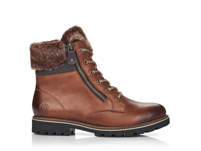Remonte Casual Ankle Boot With Shearling Trim Muscat