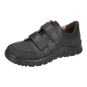 Ricosta School Shoes, Johno Black Leather