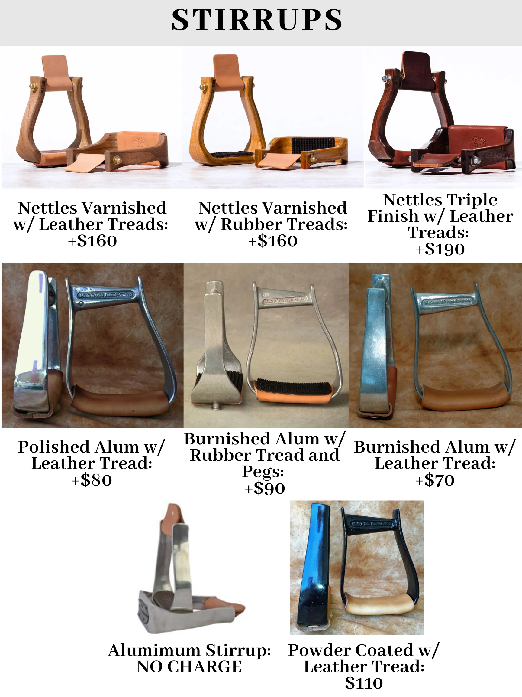 Saddle 20 (Base price   $140)