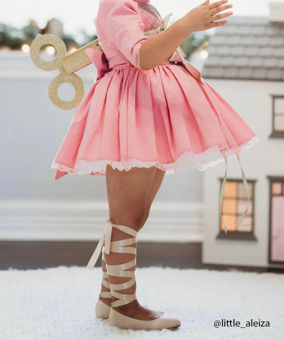 Satin Ballet Flats with Ankle Tie or Ballerina Lace Up