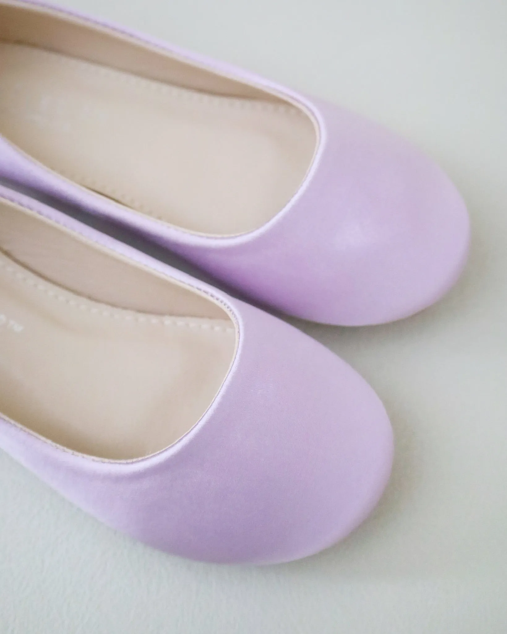 Satin Ballet Flats with Ankle Tie or Ballerina Lace Up