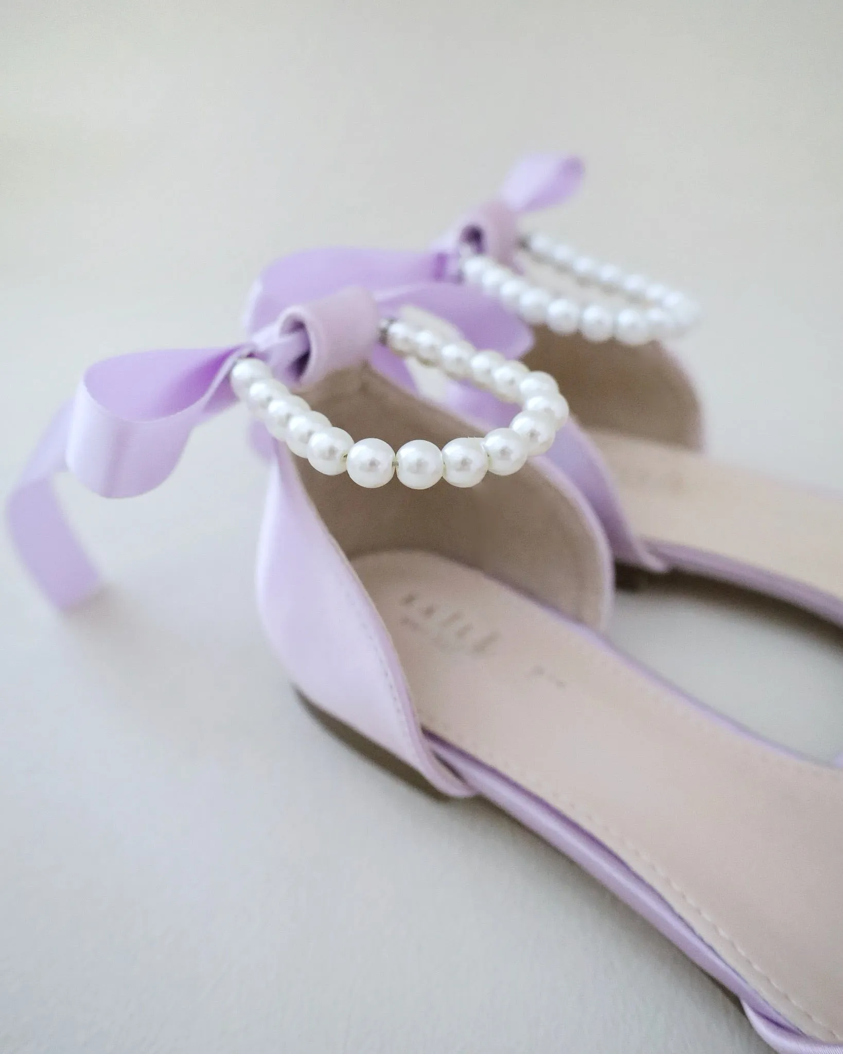Satin Pointy Toe Flats with Satin Ankle Tie or Ballerina Lace Up