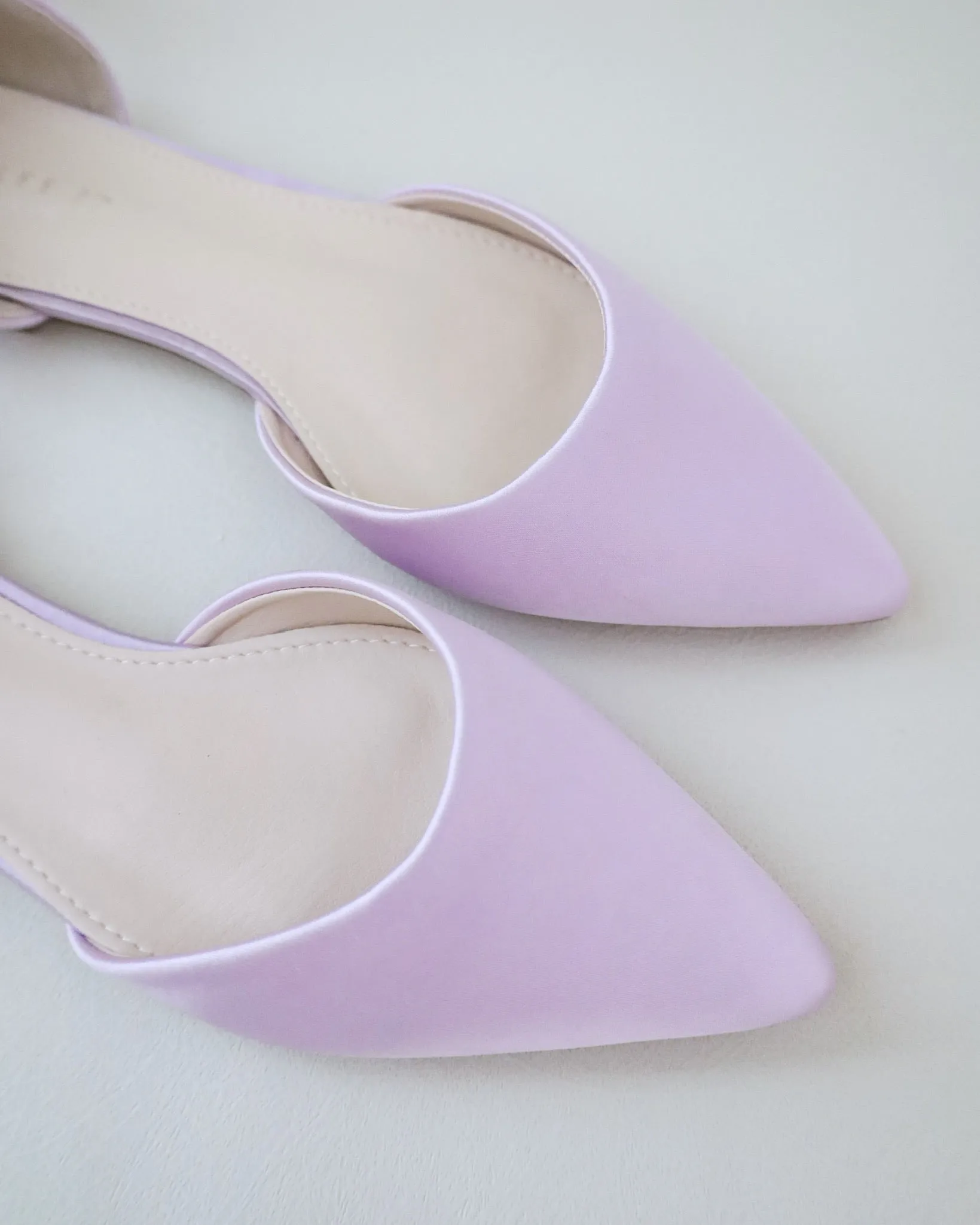 Satin Pointy Toe Flats with Satin Ankle Tie or Ballerina Lace Up
