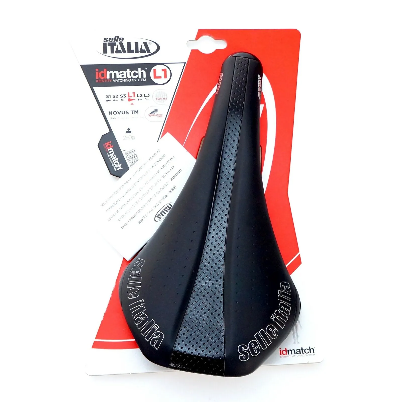 Selle Italia Saddle Novus TM L1 Road Mountain Bike Manganese Mg Rail Black