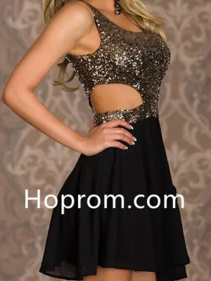Sequin Chiffon Short Homecoming Dresses