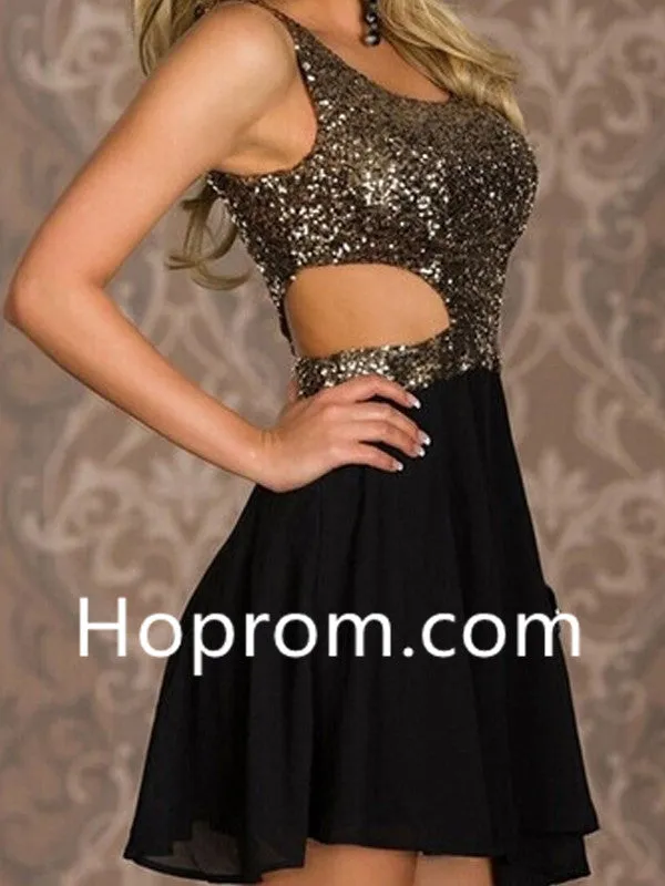 Sequin Chiffon Short Homecoming Dresses