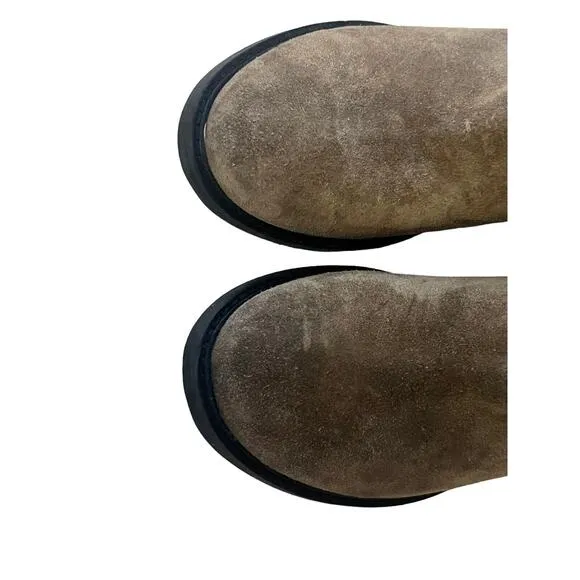 Sesto Meucci Knee High Suede Boots •39.5/ 8.5 9•Beige Taupe Slouch Made In Italy