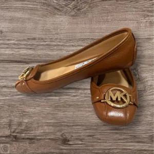 Shoes Flats By Michael By Michael Kors In Brown & Gold, Size: 7