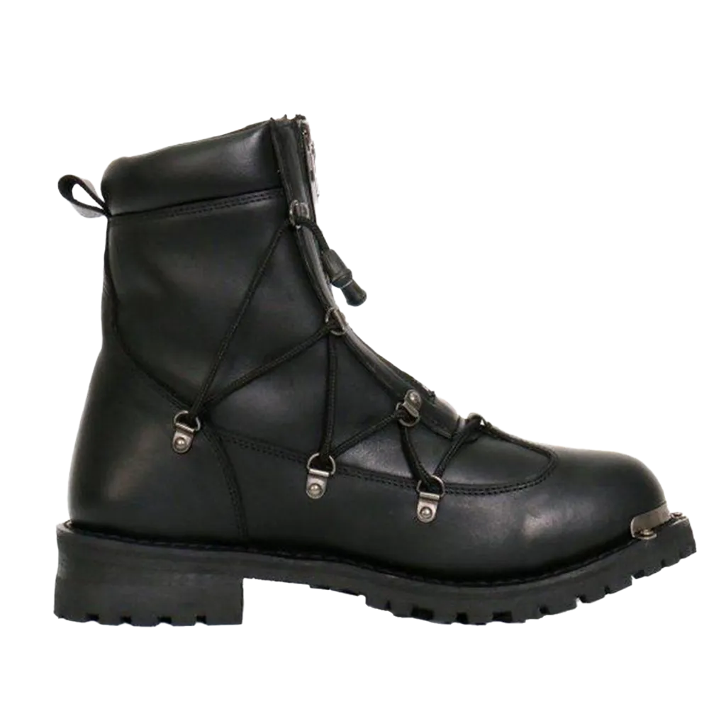 Side Lace Zipper Boot