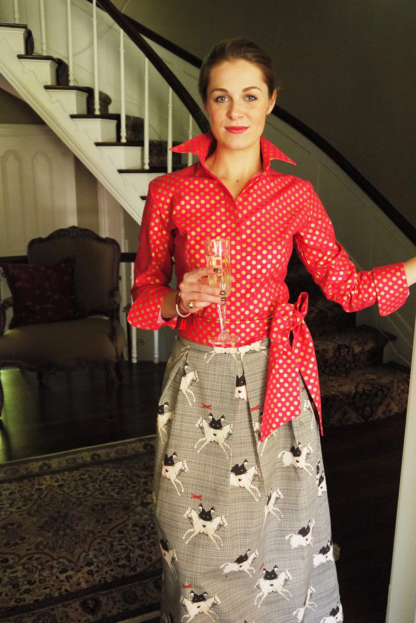 SIR THOMAS PINK SKIRT