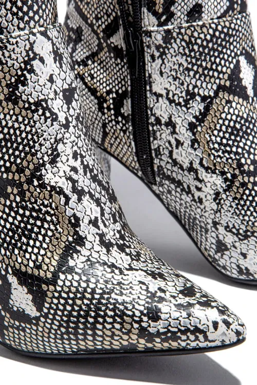 Snake Knee High Boots