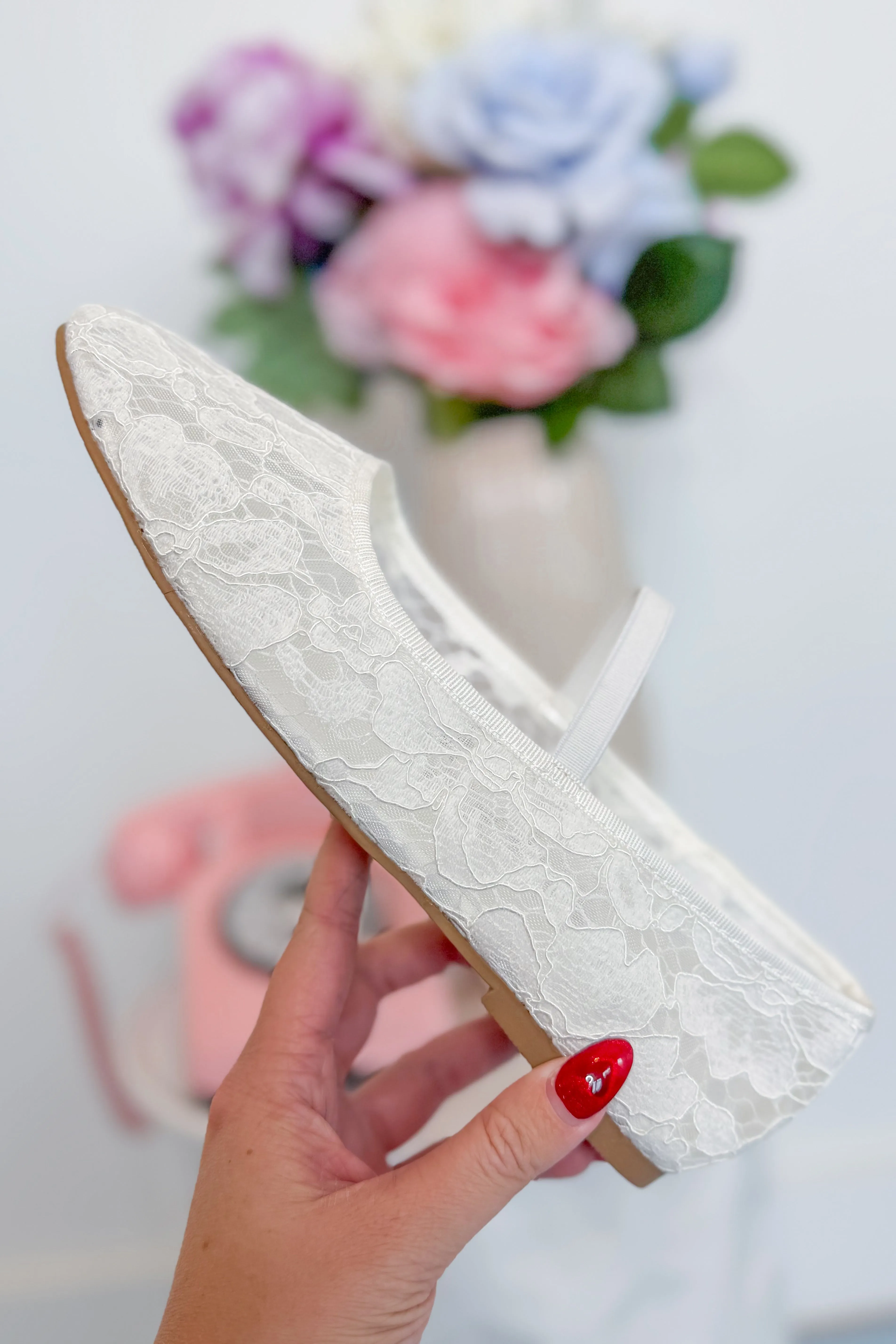 Soda Renee Lace Ballerina Flat