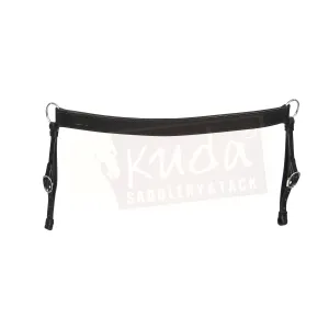 Straight Leather Breast Collar - Black