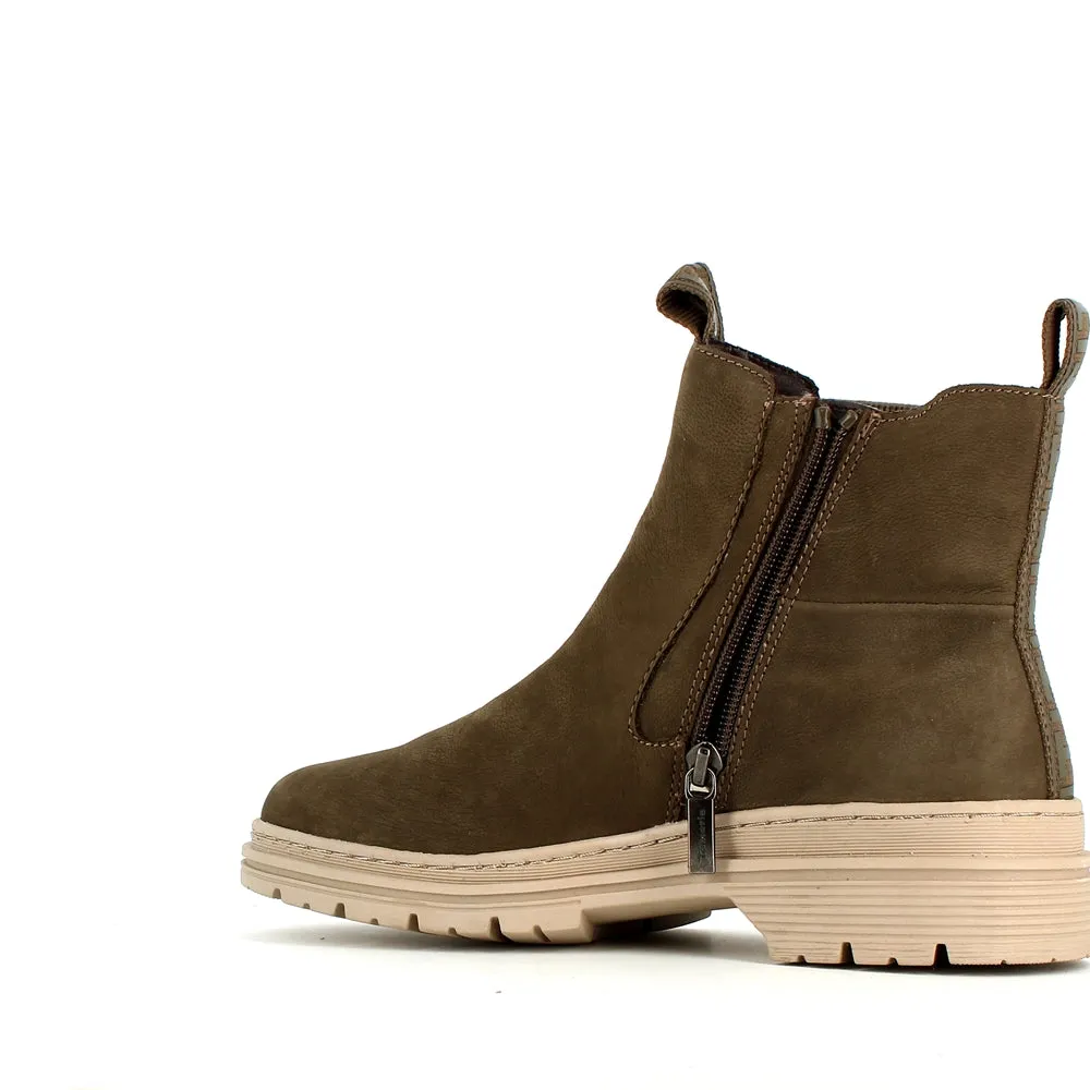 Tamaris Chelsea Ankle Olive Suede