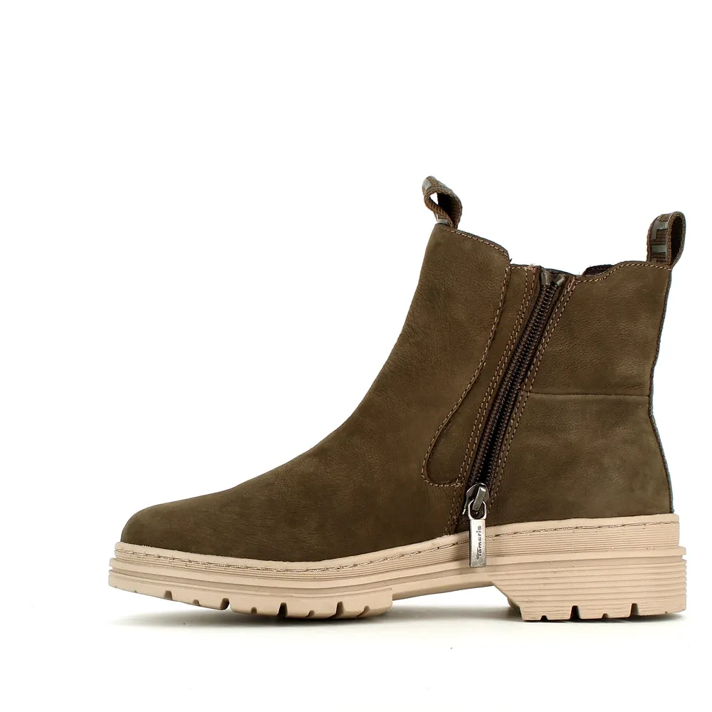 Tamaris Chelsea Ankle Olive Suede