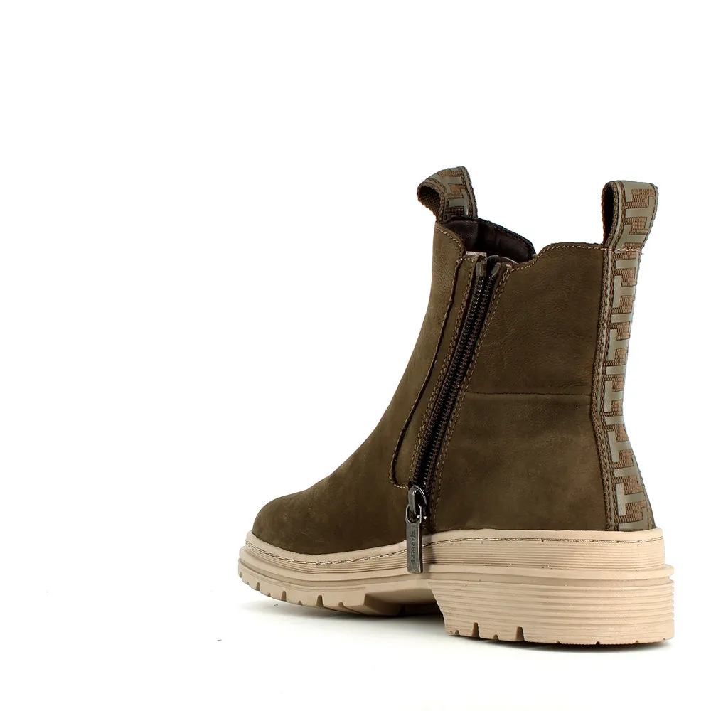 Tamaris Chelsea Ankle Olive Suede